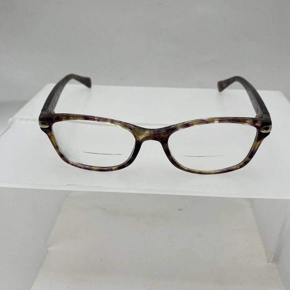 Coach Eyeglasses FRAMES ONLY HC6065 Cat Eye 49-17-135 Confetti Light Brown 248